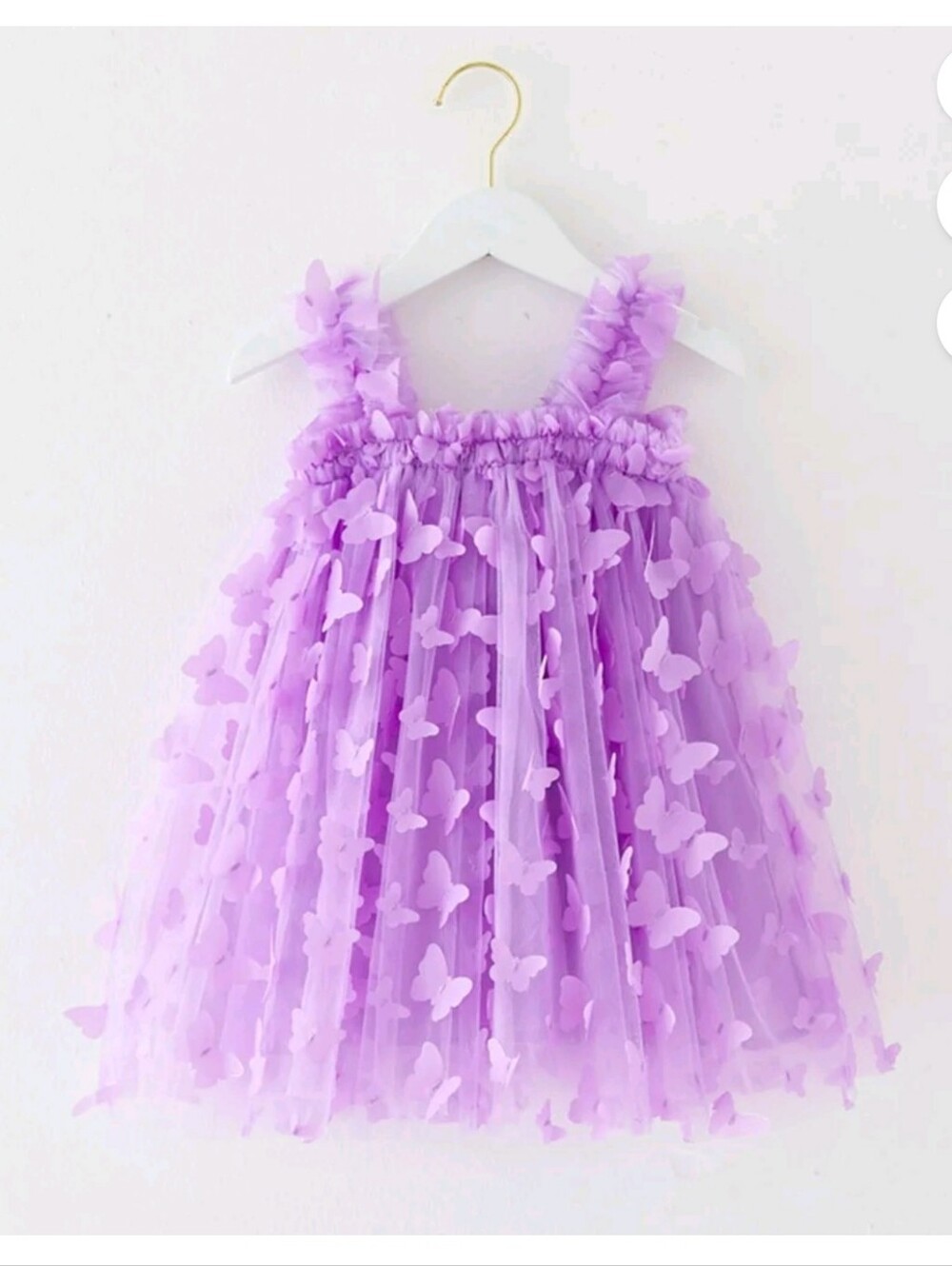 New Lavender Butterfly Tulle Dress